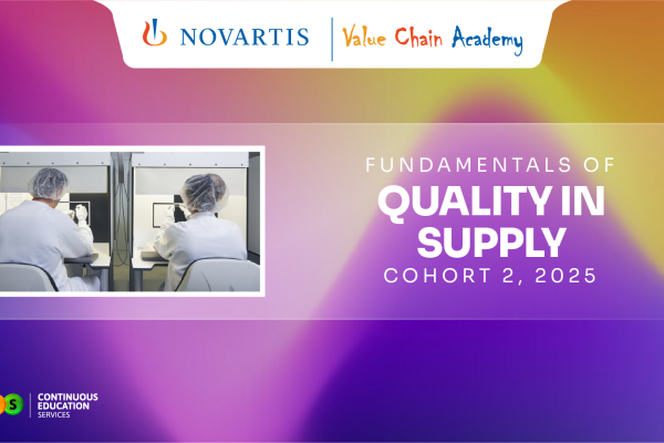 (Others (Researchers, Students, Etc)) Fundamentals of Quality in Supply by Novartis Value Chain Academy - Philippines - Cohort 2 2025 | from 01 Sep, 2025 to 01 Dec, 2025